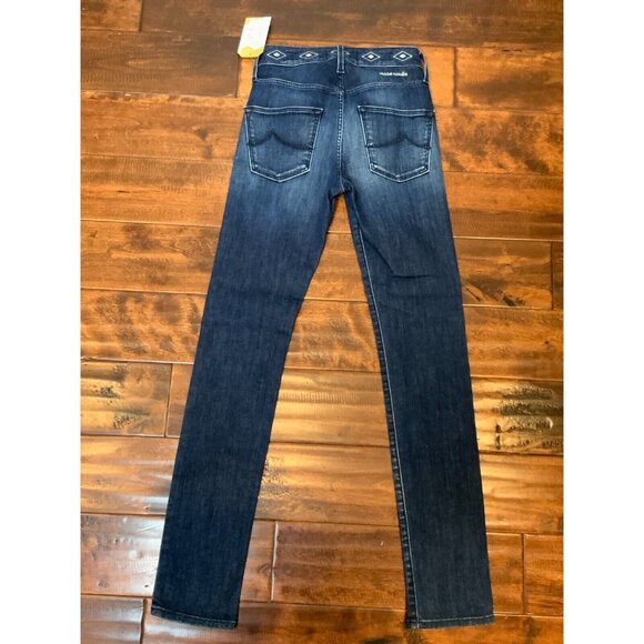 Jacob Cohen Blue Dark Wash Embroidered Kimberly Jean, Size 24 - Picture 4 of 5